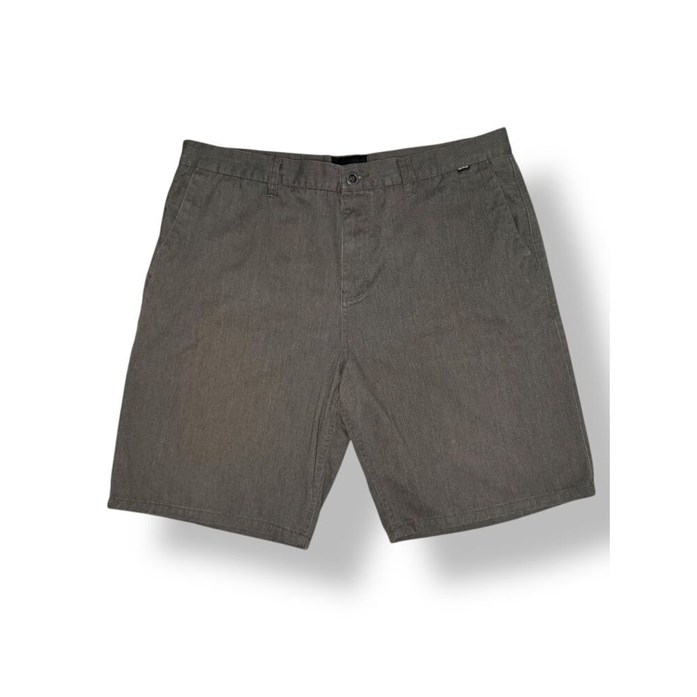 Hurley Men’s 38 Flat Front Chino Shorts Heather Grey